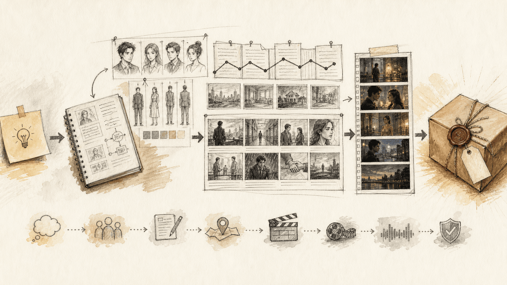 From one idea to a complete short-drama series.